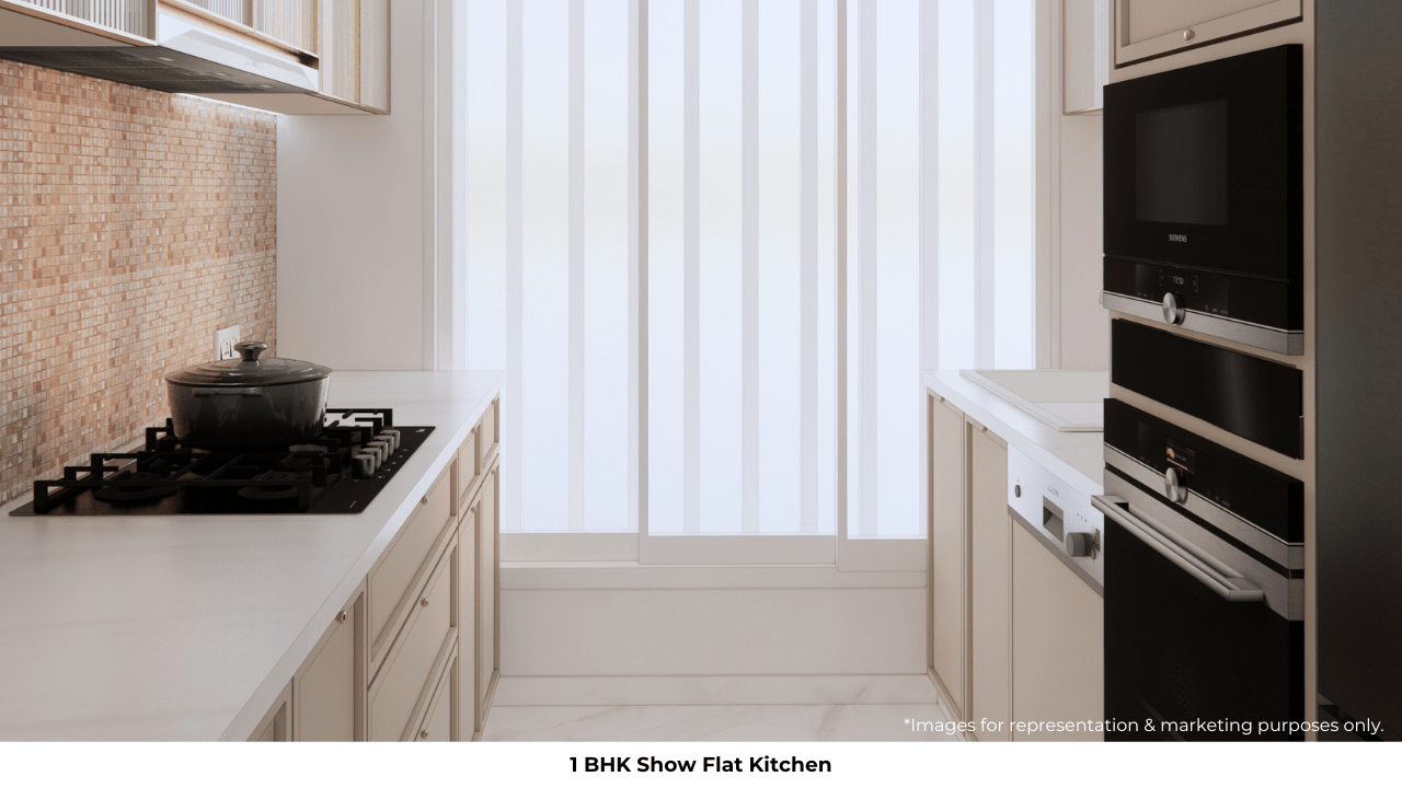 1 bhk show flat kitchen 